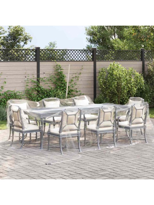 Kirkas suojapeite silmukoilla 4x6 m pvc