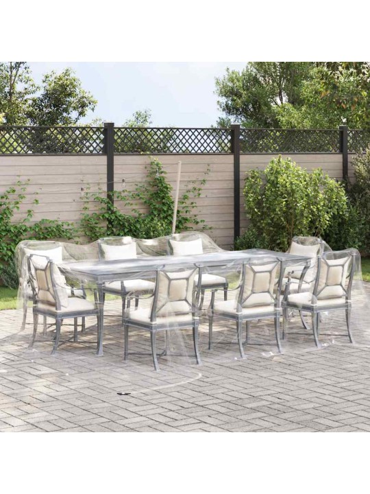 Kirkas suojapeite silmukoilla 6x6 m pvc