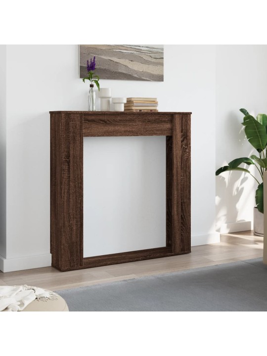 Takan ympärys ruskea tammi 100x20x100 cm tekninen puu