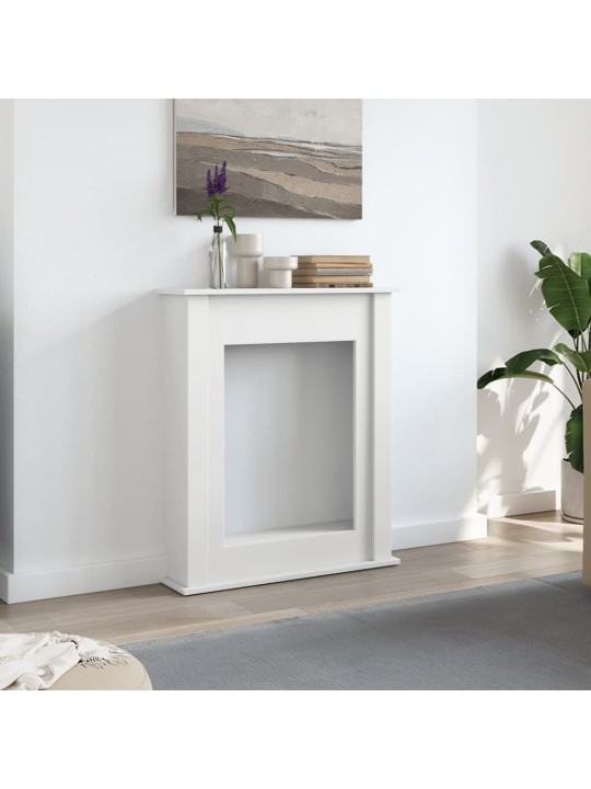 Takkakehys valkoinen 75x20x87,5 cm tekninen puu