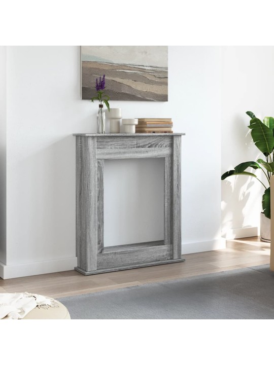 Takkakehys harmaa sonoma 75x20x87,5 cm tekninen puu