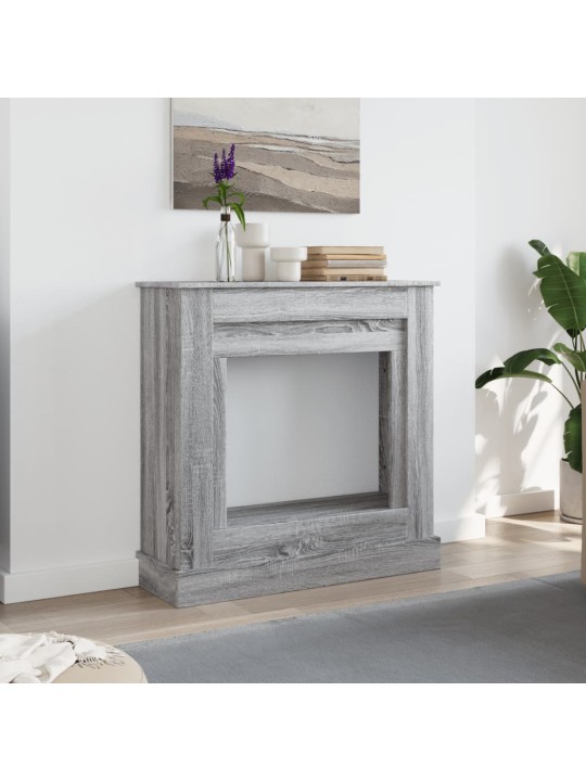 Takkareunus harmaa sonoma 90x30x90 cm tekninen puu