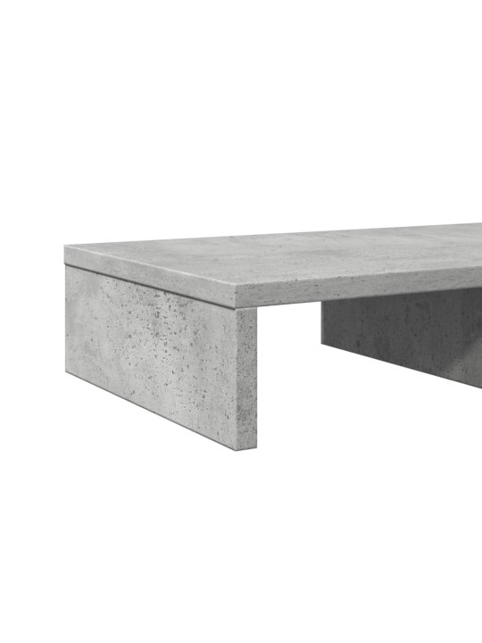 Näyttöteline betoninharmaa 50x27x10 cm tekninen puu