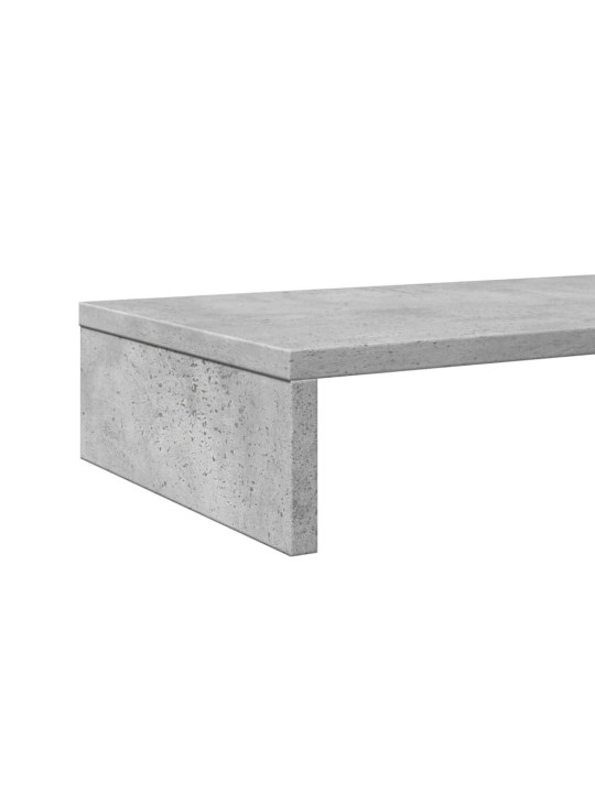 Näyttöteline betoninharmaa 100x27x10 cm tekninen puu