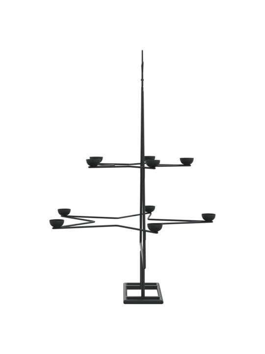 Metallinen koristejoulukuusi musta 75 cm