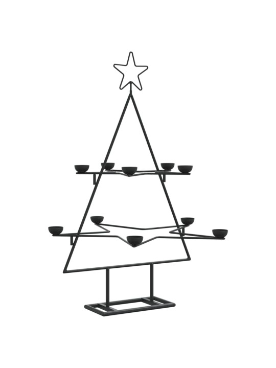 Metallinen koristejoulukuusi musta 75 cm