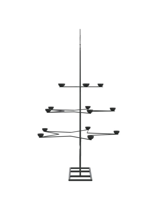 Metallinen koristejoulukuusi musta 105 cm