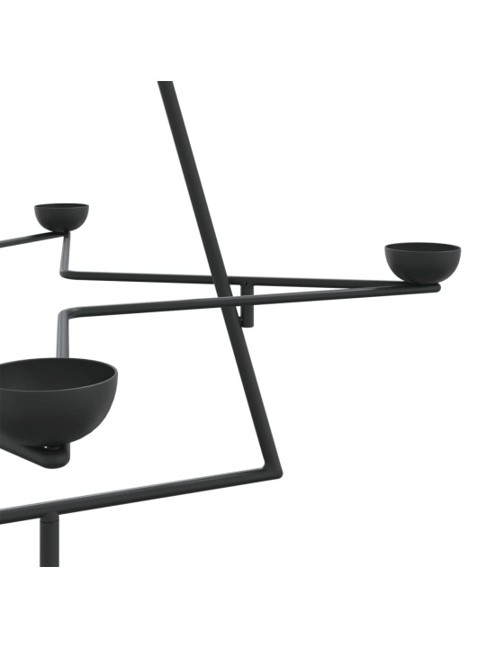 Metallinen koristejoulukuusi musta 105 cm