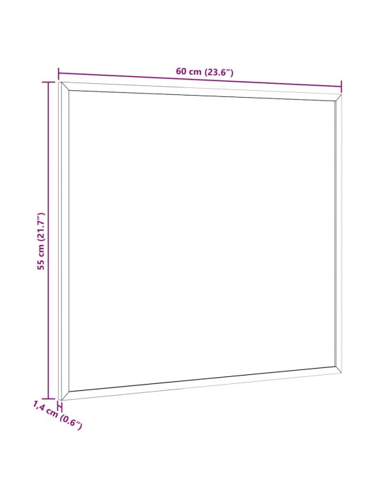 Magneettinen valkotaulu massiivimäntypuukehyksellä 60x55 cm