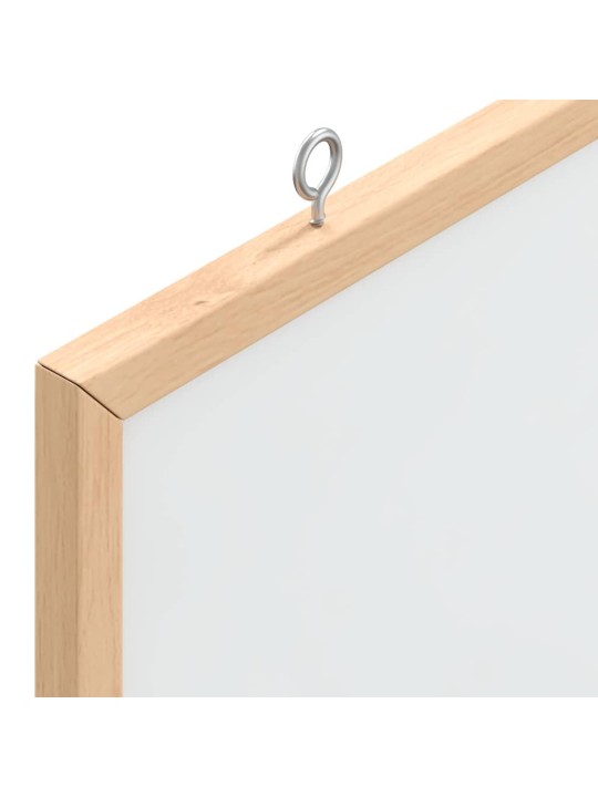 Magneettinen valkotaulu massiivimäntypuukehyksellä 100x55 cm