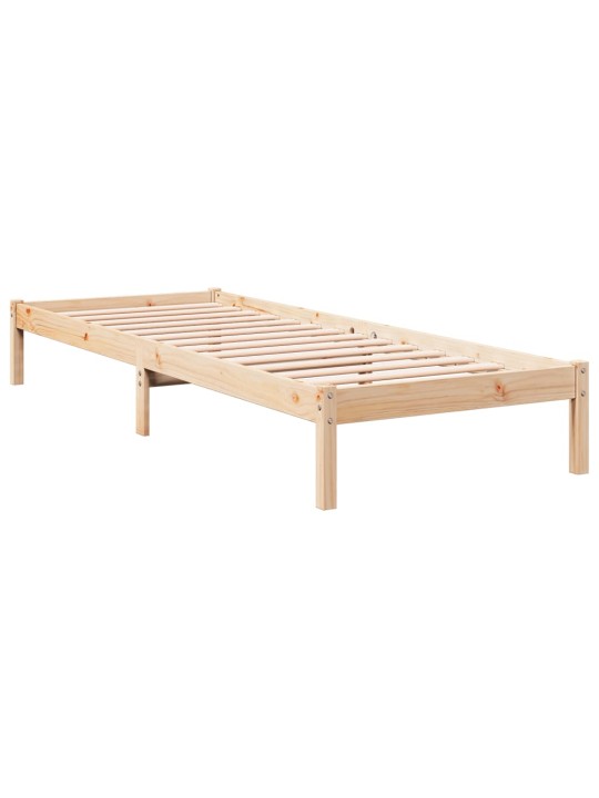 Sängynrunko erikoispitkä ilman patjaa 100x220 cm täysi mänty
