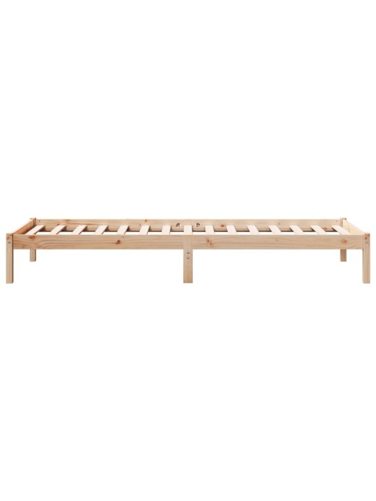 Sängynrunko erikoispitkä ilman patjaa 100x220 cm täysi mänty