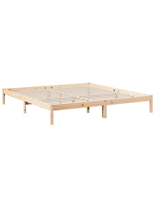 Sängynrunko erikoispitkä ilman patjaa 200x220 cm täysi mänty