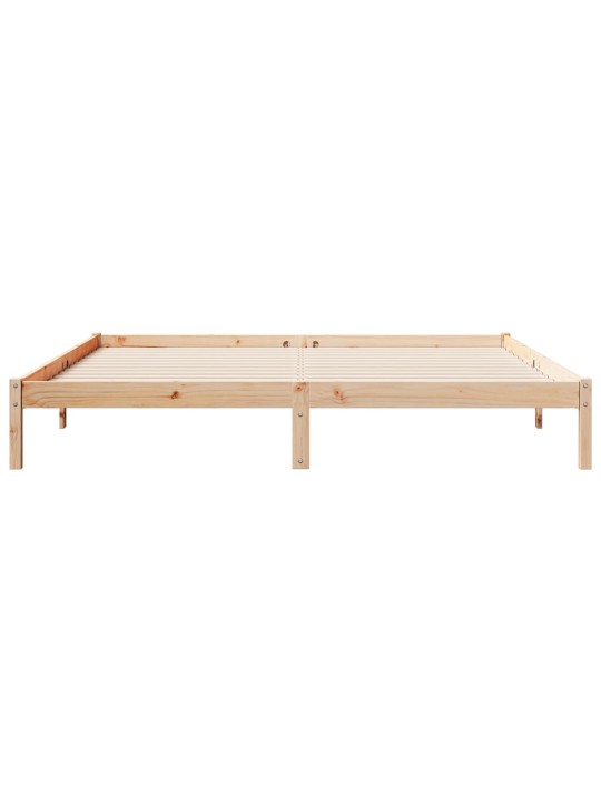 Sängynrunko erikoispitkä ilman patjaa 200x220 cm täysi mänty