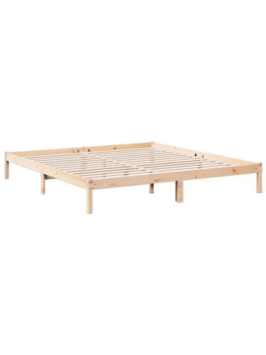 Sängynrunko erikoispitkä ilman patjaa 200x220 cm täysi mänty