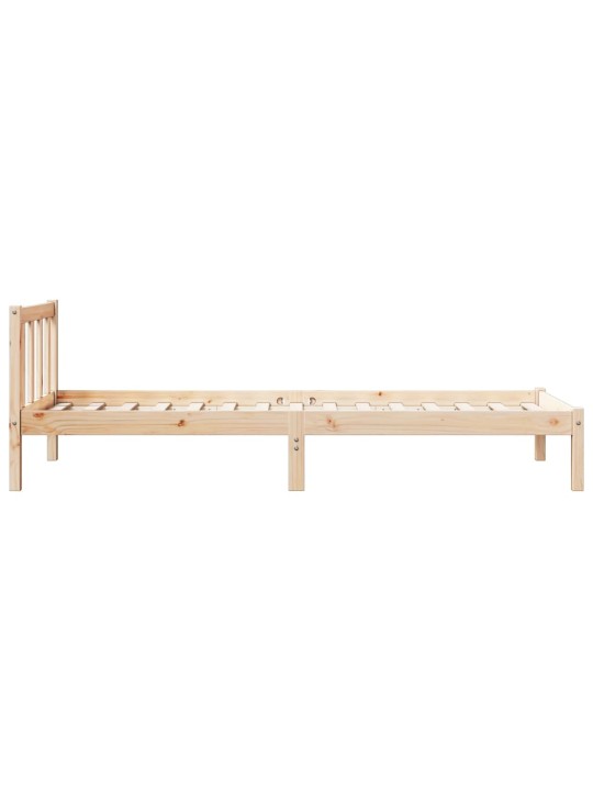 Sängynrunko erikoispitkä ilman patjaa 100x220 cm täysi mänty
