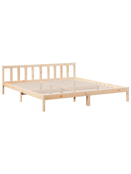 Sängynrunko erikoispitkä ilman patjaa 200x220 cm täysi mänty