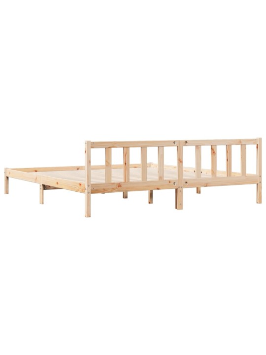 Sängynrunko erikoispitkä ilman patjaa 200x220 cm täysi mänty