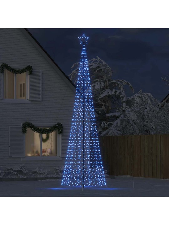 Led joulukuusi piikkeillä 1534 lediä sininen 500 cm