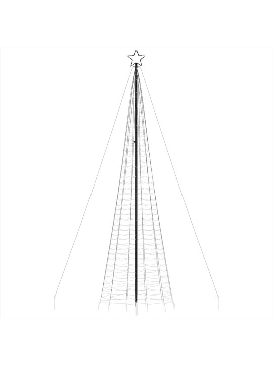 Led joulukuusi piikkeillä 1534 lediä sininen 500 cm