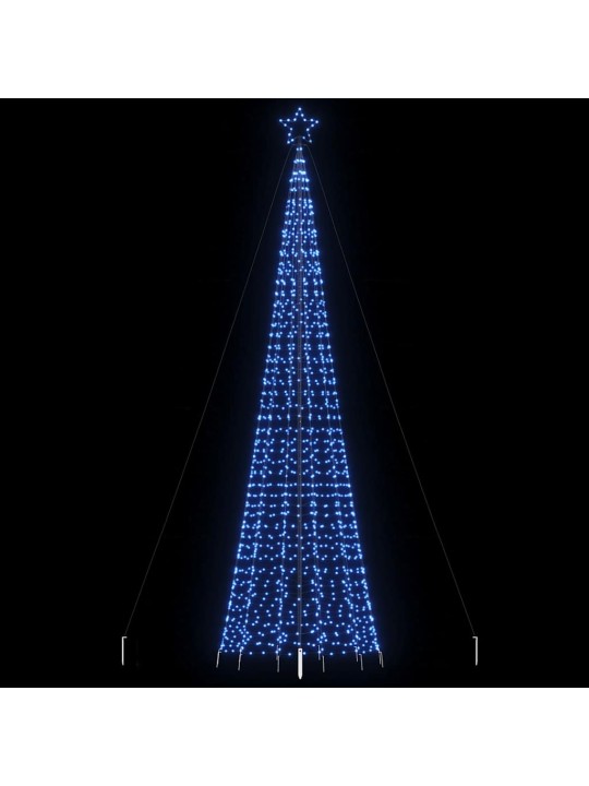 Led joulukuusi piikkeillä 1534 lediä sininen 500 cm