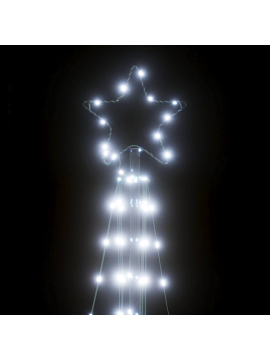 Led joulukuusi 363 kylmän valkoista led-valoa 182 cm
