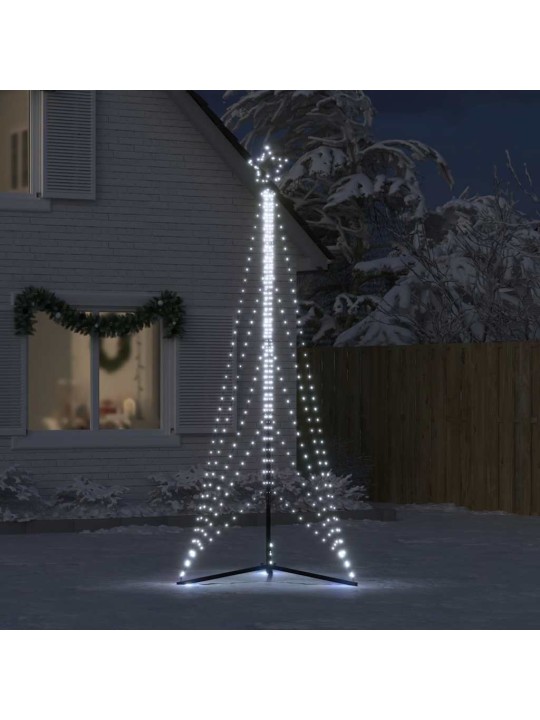 Led joulukuusi 525 kylmän valkoista led-valoa 302 cm