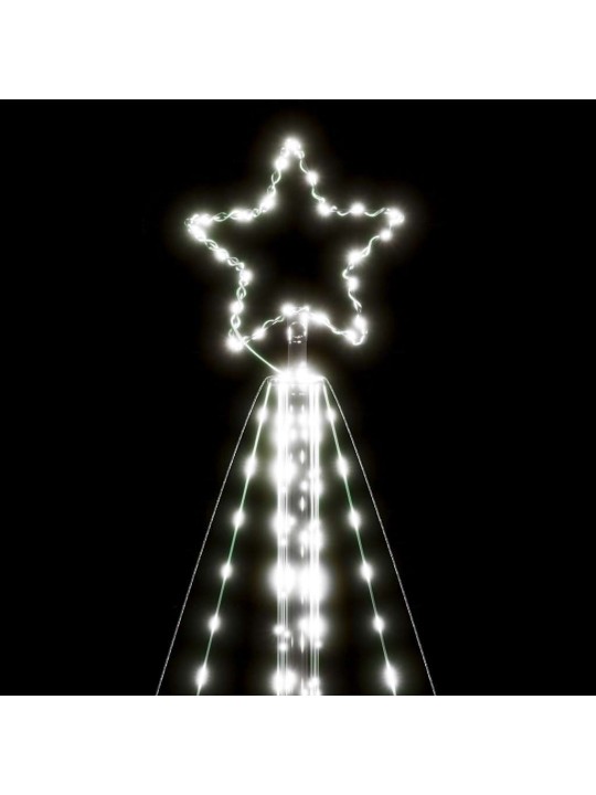 Led joulukuusi 615 kylmän valkoista led-valoa 404,5 cm