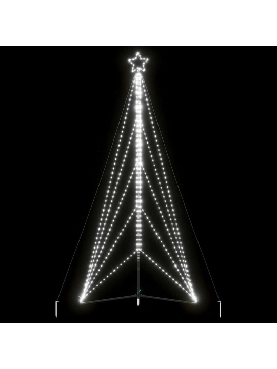 Led joulukuusi 615 kylmän valkoista led-valoa 404,5 cm