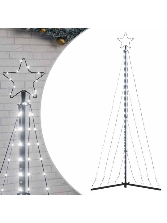 Led joulukuusi 339 kylmän valkoista led-valoa 187 cm