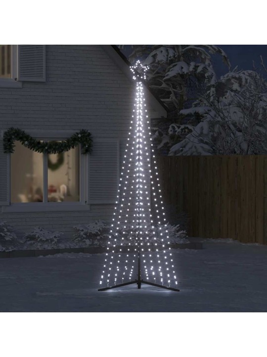 Led joulukuusi 495 kylmän valkoista led-valoa 300,5 cm