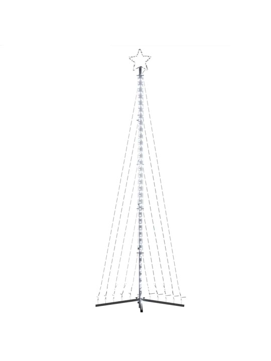 Led joulukuusi 495 kylmän valkoista led-valoa 300,5 cm