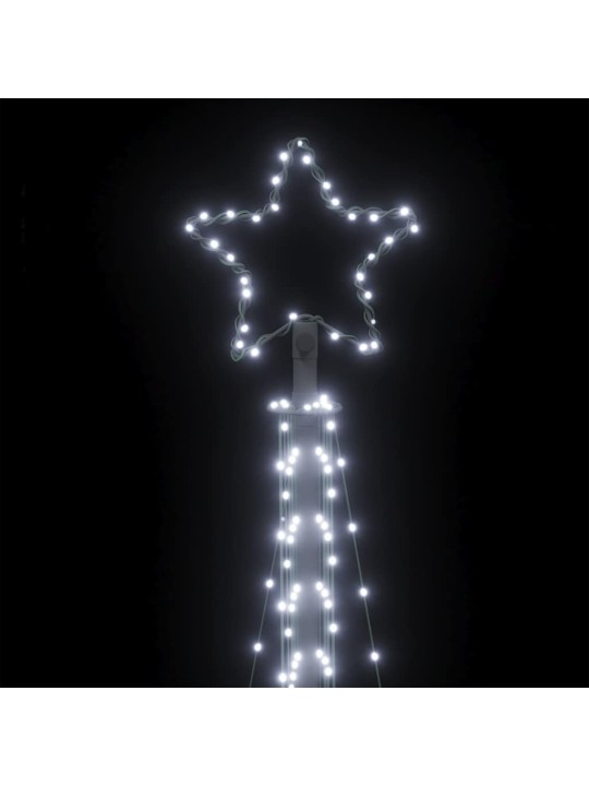 Led joulukuusi 495 kylmän valkoista led-valoa 300,5 cm