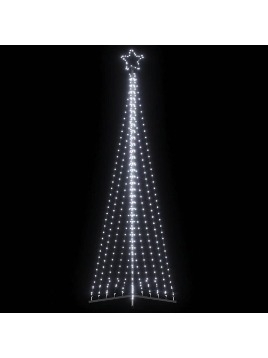Led joulukuusi 495 kylmän valkoista led-valoa 300,5 cm
