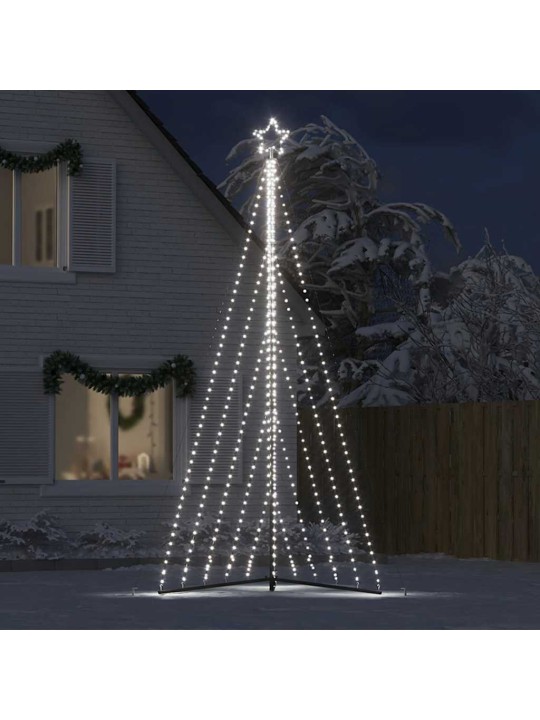 Led joulukuusi 570 kylmän valkoista led-valoa 399 cm
