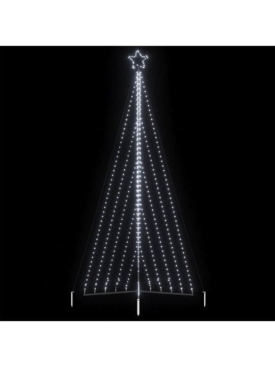 Led joulukuusi 570 kylmän valkoista led-valoa 399 cm