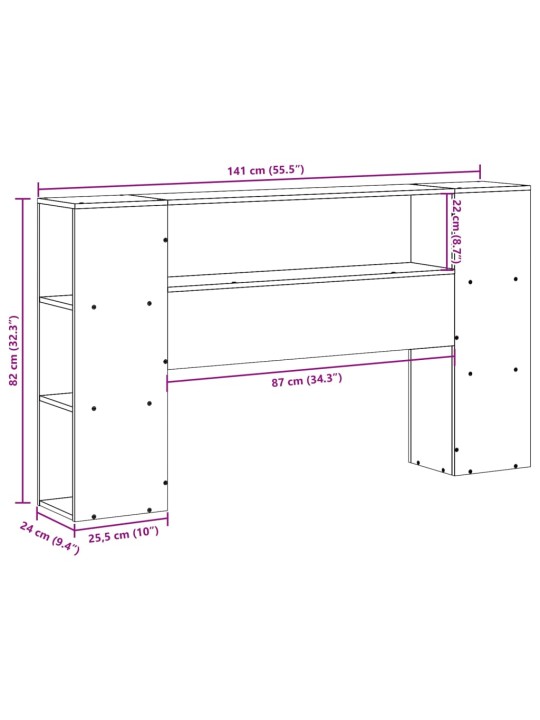 Sängynpääty säilytystilalla valkoinen 135 cm täysi mänty