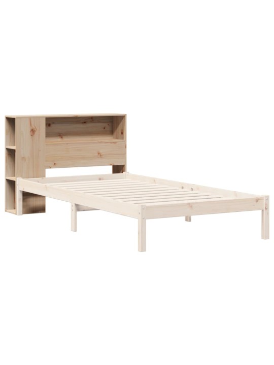 Sängynpääty säilytystilalla 90 cm täysi mänty