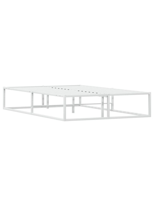 Sängynrunko ilman patjaa valkoinen 120x200 cm metallia
