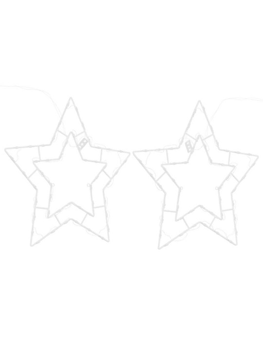 Jouluvalot star silhouette 2 kpl 50 lediä lämmin valkoinen