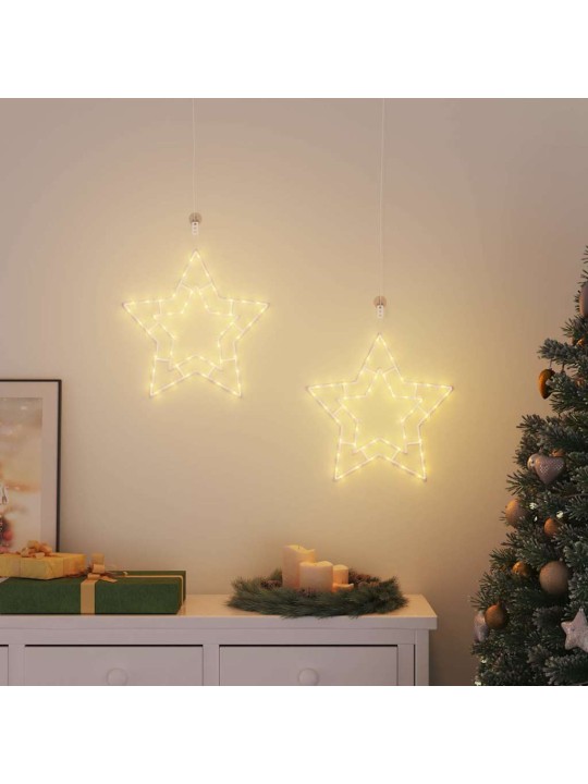 Jouluvalot star silhouette 2 kpl 50 lediä lämmin valkoinen