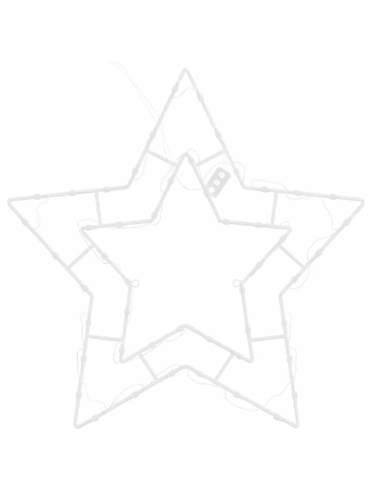 Jouluvalot star silhouette 2 kpl 50 lediä lämmin valkoinen