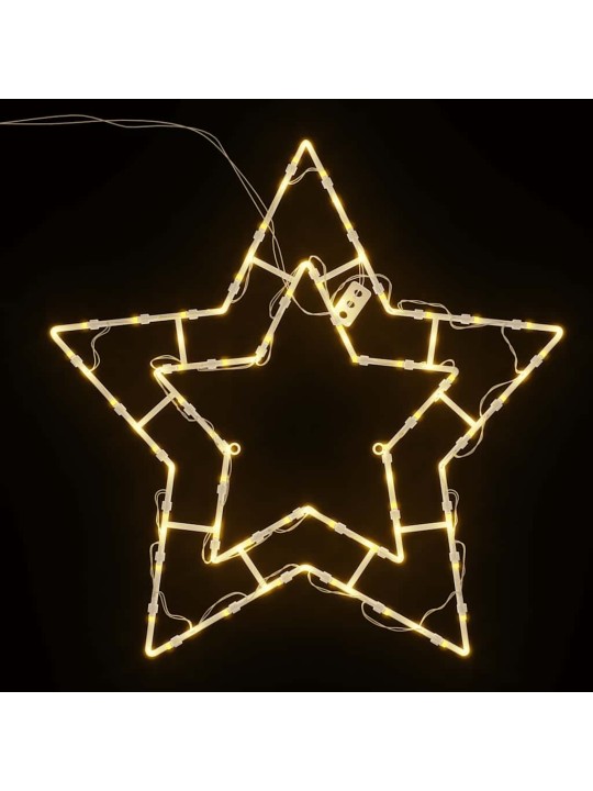 Jouluvalot star silhouette 2 kpl 50 lediä lämmin valkoinen
