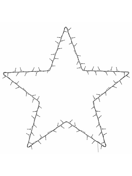 Jouluvalot star silhouette 115 leds lämmin valkoinen