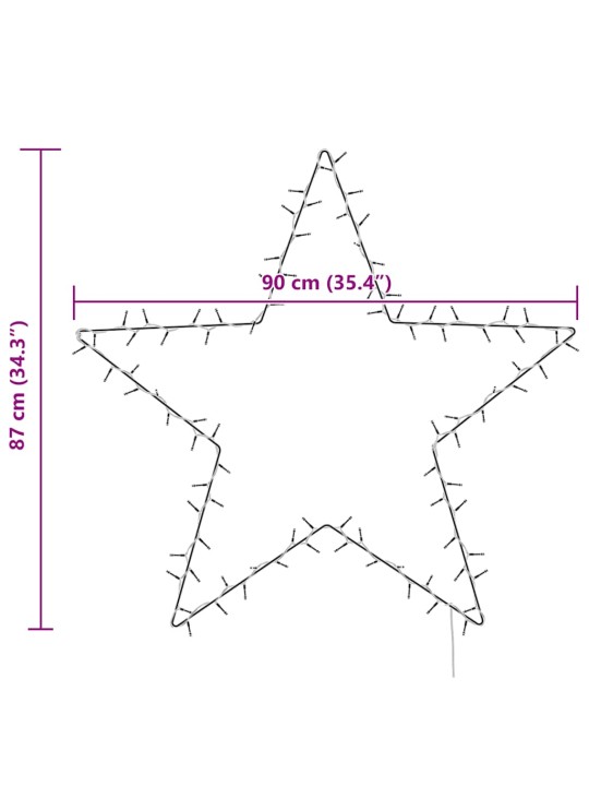 Jouluvalot star silhouette 115 leds lämmin valkoinen