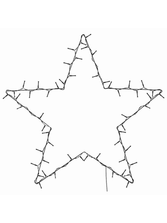 Jouluvalot star silhouette 80 leds lämmin valkoinen