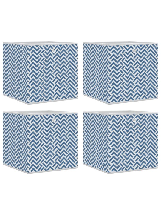 Taitettavat säilytyslaatikot 4 kpl sininen 32x32x32 cm
