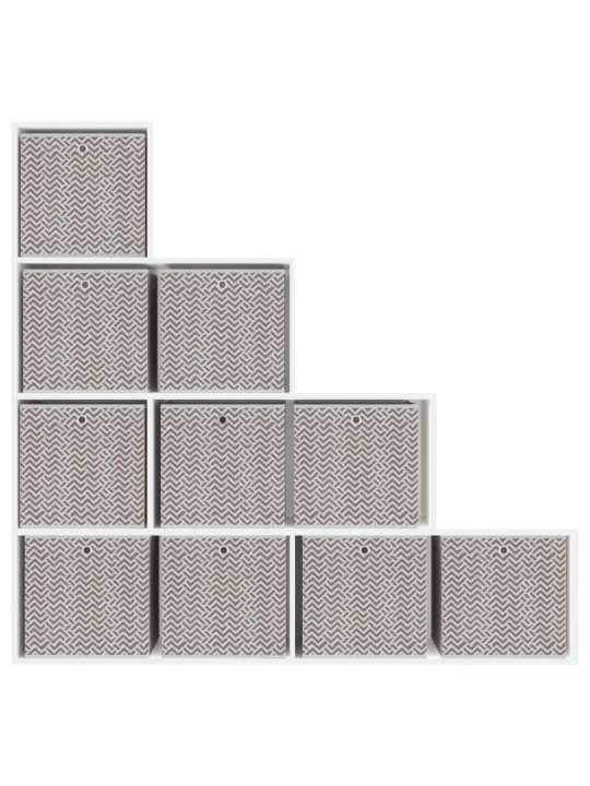 Taitettavat säilytyslaatikot 10 kpl ruskea 32x32x32 cm