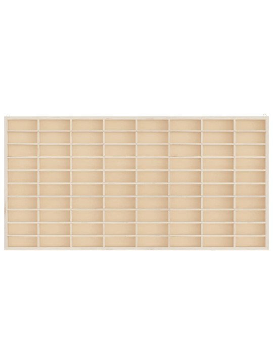 Puinen keräilijän näyttökotelo 80 lokerolla 80x4,5x40,5cm