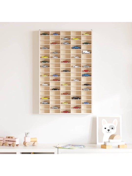 Puinen keräilijän näyttökotelo 90 lokerolla 50,5x4,5x79cm